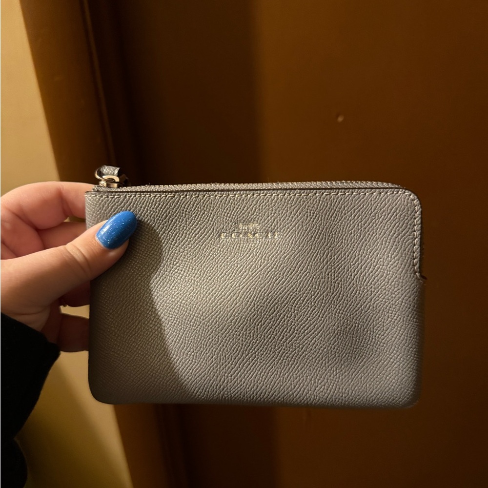 Coach corner zip wallet